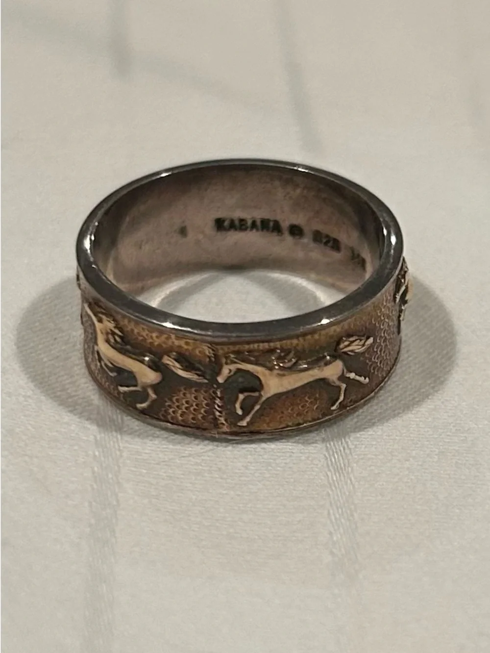 Kabana 14k horse ring